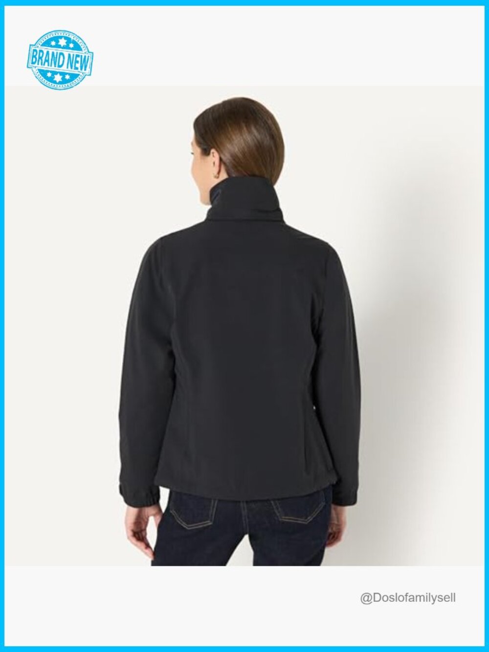 Waterproof Rain Jacket Regular Fit Lightweight Packable Hood Long Sleeve - Picture 3 of 7